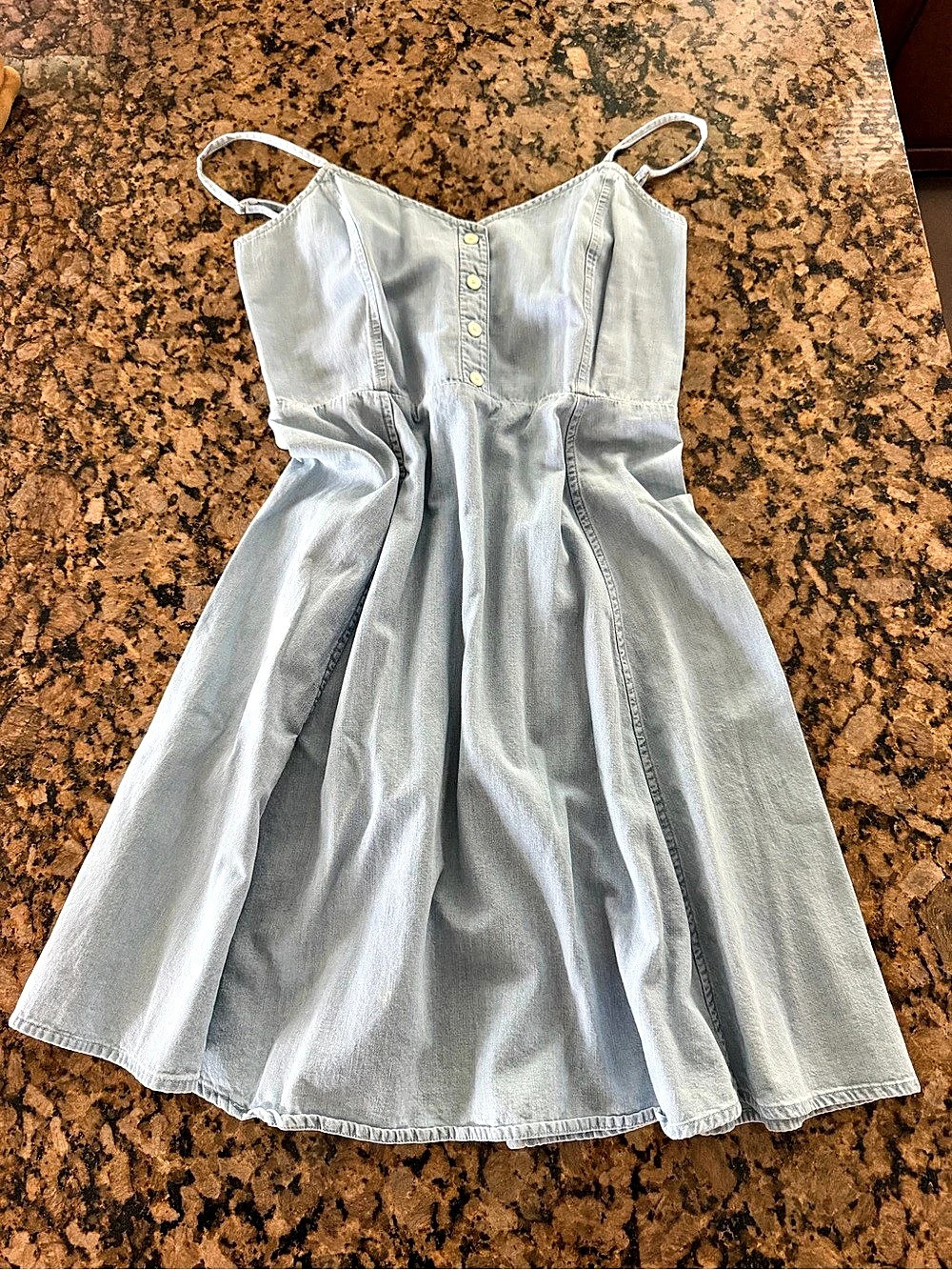 Gap Mini Dress in Blue Chambray Size 4